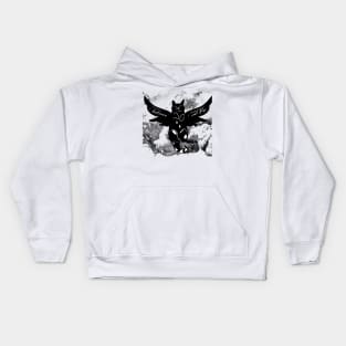 I believe I cat fly - Black flying cat Kids Hoodie